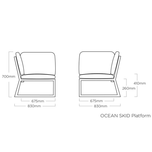 KETTLER OCEAN SKID Platform modular brisa, díl rohový