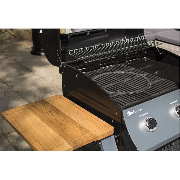 SAHARA 3 Burner Oak BBQ Smokey Teal