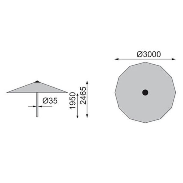 EASY, slunečník pr. 300 cm