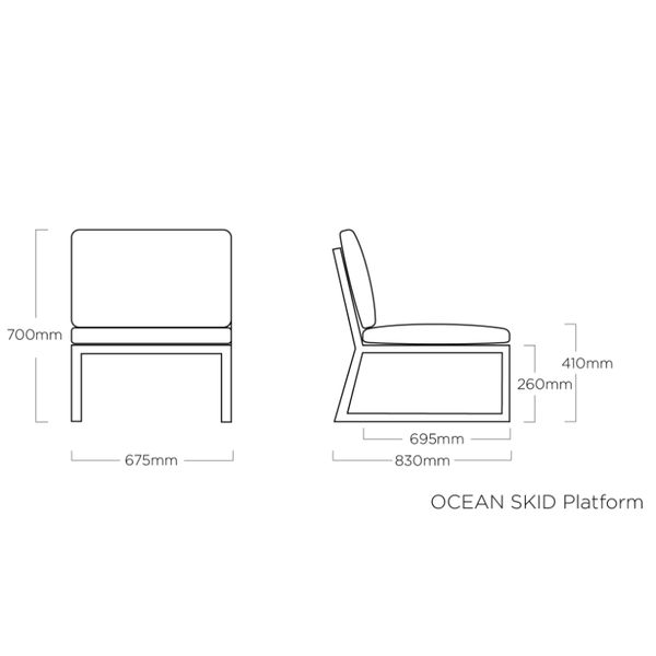 KETTLER OCEAN SKID Platform modular brisa, díl střední