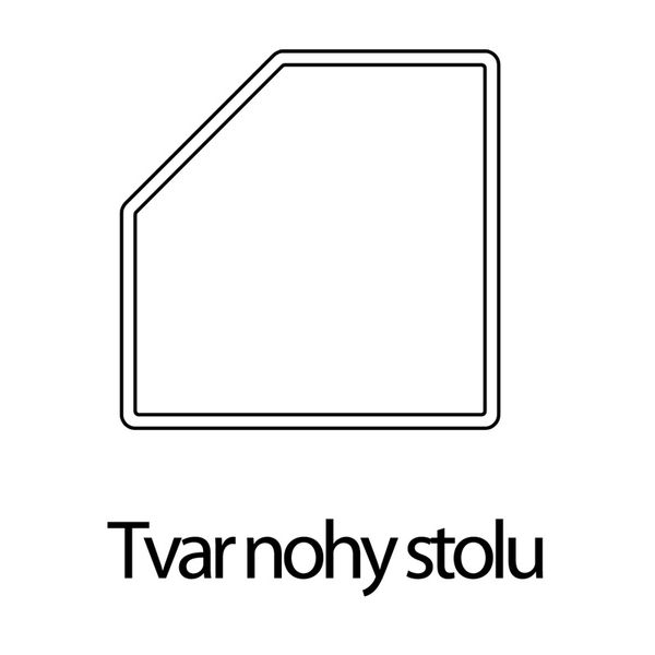 Konstrukce stolu ADV 95 x 95 cm, bílá