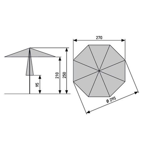 KLIČKO, slunečník pr. 300 cm