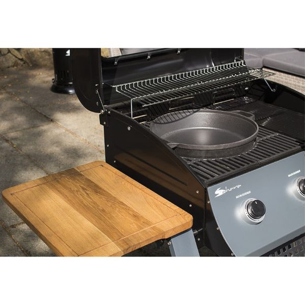 SAHARA 3 Burner Oak BBQ Smokey Teal