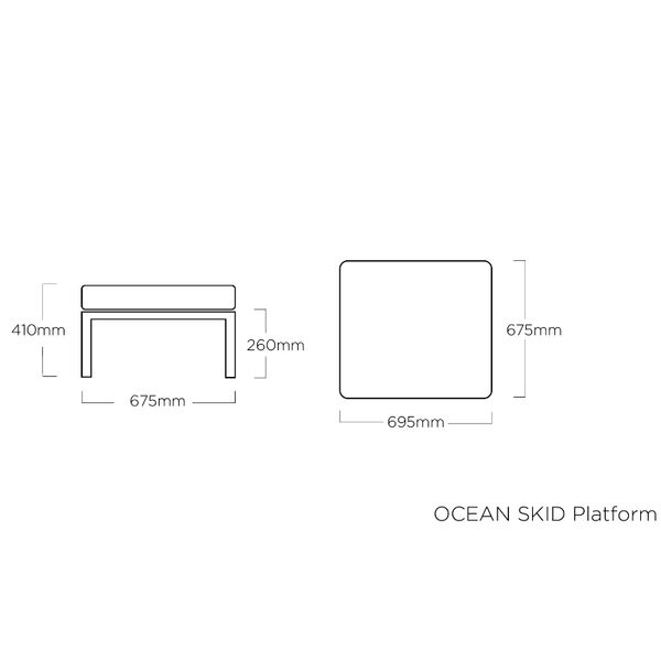 OCEAN SKID Platform, stolička