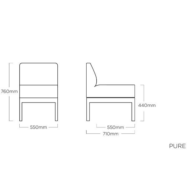 KETTLER PURE City Line antracit, díl střední