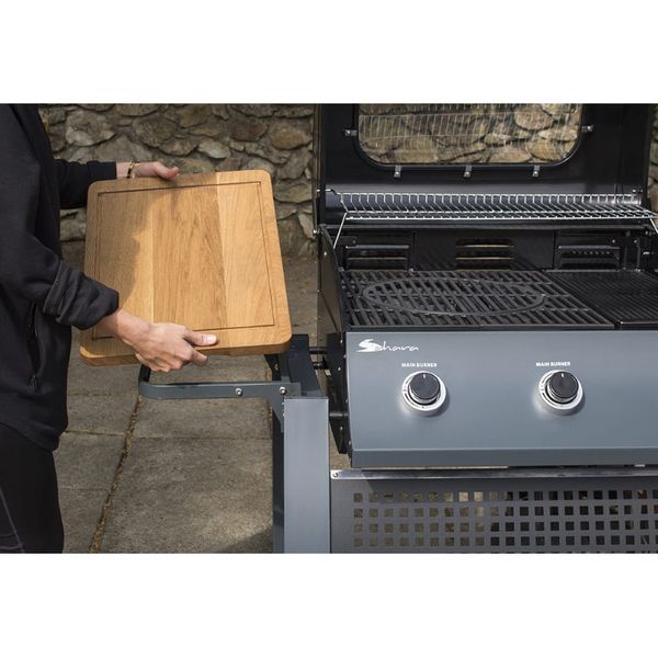 SAHARA 3 Burner Oak BBQ Smokey Teal